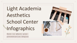 Light Academia Aesthetics School Infographics