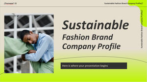 Профиль компании бренда устойчивой моды