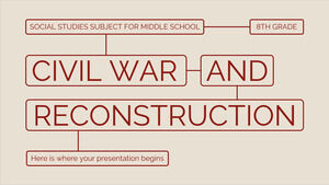 Pelajaran IPS untuk Sekolah Menengah - Kelas 8: Perang Saudara dan Rekonstruksi