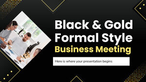Czarno-złote spotkanie biznesowe w formalnym stylu