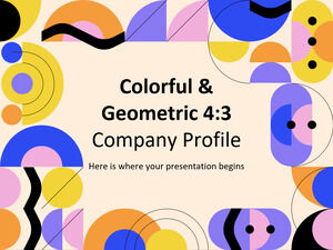 Profilul companiei 4:3 colorat și geometric