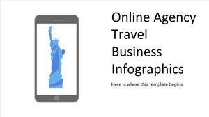 Infográficos de negócios de viagens de agências on-line