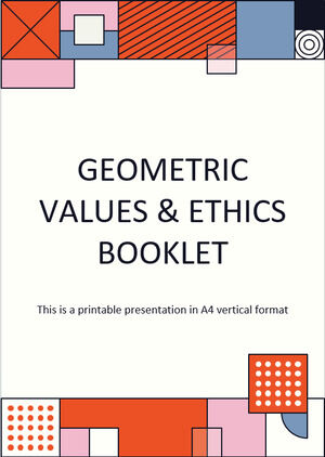 Broșura Etică și Valori Stil Geometric