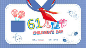 Modèle PPT de programme de planification d'activités pour la Journée internationale des enfants de dessin animé Space WindTélécharger