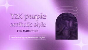 Stil estetic violet Y2K pentru marketing