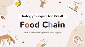 Biologie Subiect pentru pre-K: Lanț alimentar