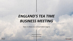 Reunión de negocios de la hora del té de Inglaterra