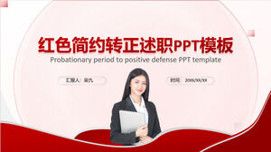 Red Uproszczony szablon PPT raportowania zatrudnienia