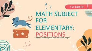 Materia di matematica per Elementare - 1a elementare: Posizioni