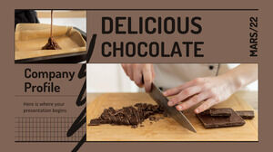 Perfil de la compañía de chocolate delicioso