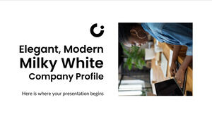 Profil de l'entreprise blanche laiteuse élégante et moderne