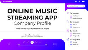 Perfil de la empresa de la aplicación de transmisión de música en línea