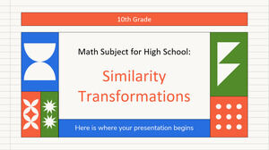 Materia di matematica per la scuola superiore - 10a elementare: trasformazioni di somiglianza