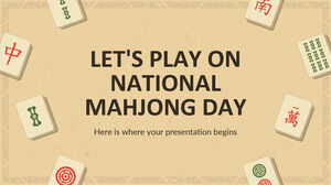 لنلعب في يوم Mahjong الوطني