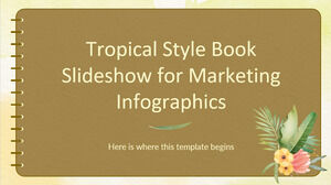 Pazarlama Infographics için Tropikal Stil Kitap Slayt Gösterisi