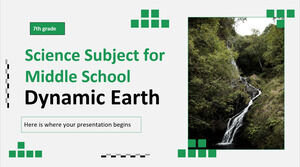مادة العلوم للمدرسة الإعدادية - الصف السابع: الأرض الديناميكية