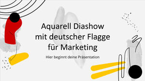 عرض شرائح العلم الألماني بالألوان المائية للتسويق