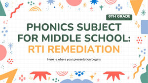 Materia de fonética para la escuela intermedia - 6to grado: Remediación RTI
