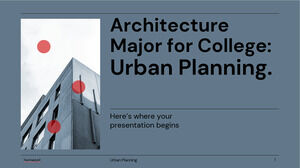 Hauptfach Architektur für das College: Stadtplanung