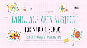 Language Arts Subject for Middle School - 8th Grade: Journal of Travels & Adventures (ILA)