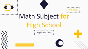 Sujet de mathématiques pour le lycée - 10e année : Angles et lignes
