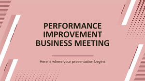 Performans İyileştirme İş Toplantısı