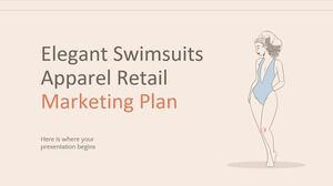 Eleganckie stroje kąpielowe Sprzedaż detaliczna odzieży — plan marketingowy
