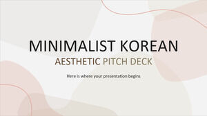 Minimalistyczna koreańska estetyka Pitch Deck