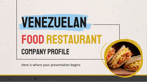 Profilo aziendale del ristorante alimentare venezuelano