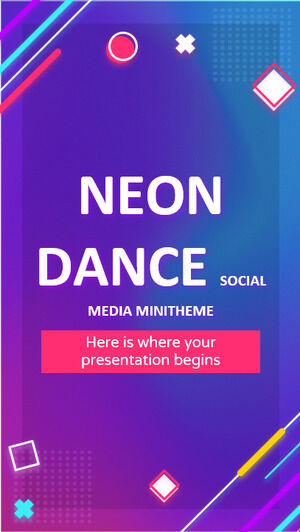 Mini-thème de médias sociaux de danse au néon