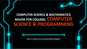 تخصص علوم الحاسب والرياضيات للكلية: علوم الحاسب والبرمجة