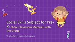 Przedmiot Umiejętności Społeczne dla przedszkolaków: Udostępnij grupie materiały klasowe