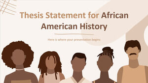 Afro-Amerikan Tarihi Tez Beyanı