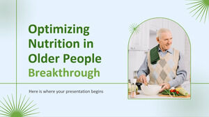 Optimiser la nutrition des personnes âgées