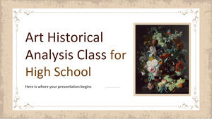 Curs de analiză istorică a artei pentru liceu
