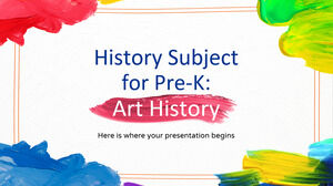 Предмет истории для Pre-K: история искусств