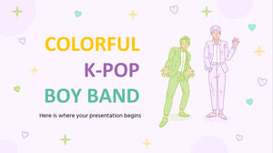 Colorful K-pop Boy Band