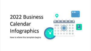 Инфографика делового календаря на 2022 год