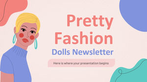 Boletim informativo de bonecas bonitas da moda