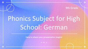 Przedmiot akustyka dla szkoły średniej – klasa 9: język niemiecki