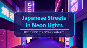 Rues japonaises éclairées au néon