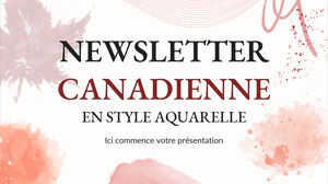 Newsletter canadese in stile acquerello