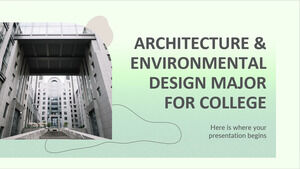 Especialización en Arquitectura y Diseño Ambiental para la Universidad