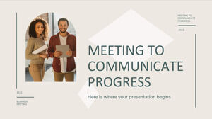 Incontro per comunicare i progressi