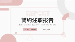 Unduh gratis template PPT laporan pekerjaan merah muda sederhana