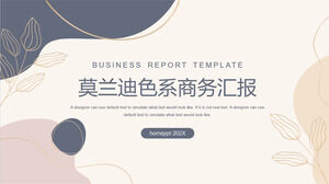 Yazhi Morandi Color Business Report PPT Template Download
