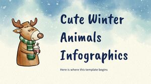 Infografías de animales lindos de invierno