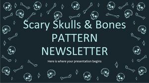 Buletin informativ Scary Skulls & Bones Pattern