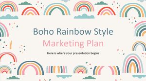 Plan de marketing în stil Boho Rainbow