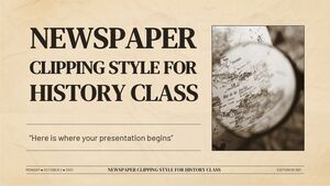 역사 수업을 위한 신문 클리핑 스타일